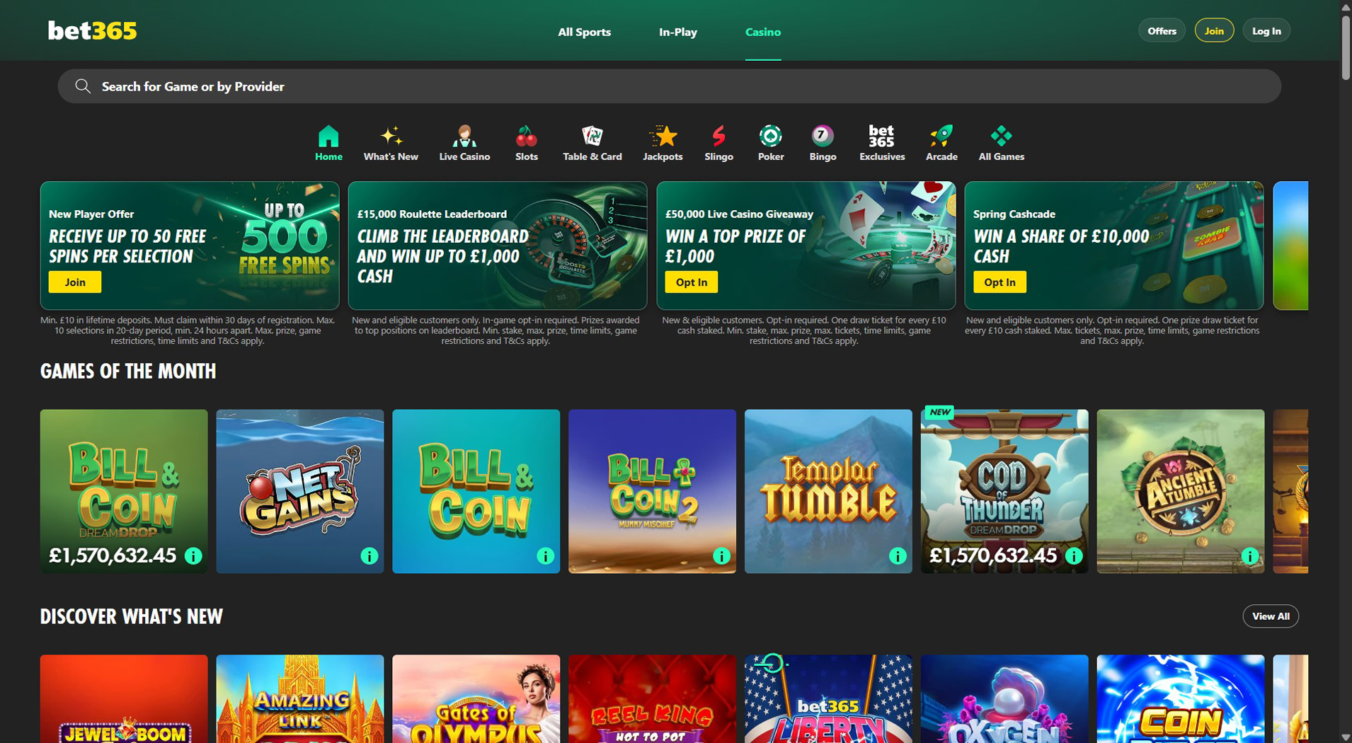 4. bet365 Casino - Trusted Visa Casino Option