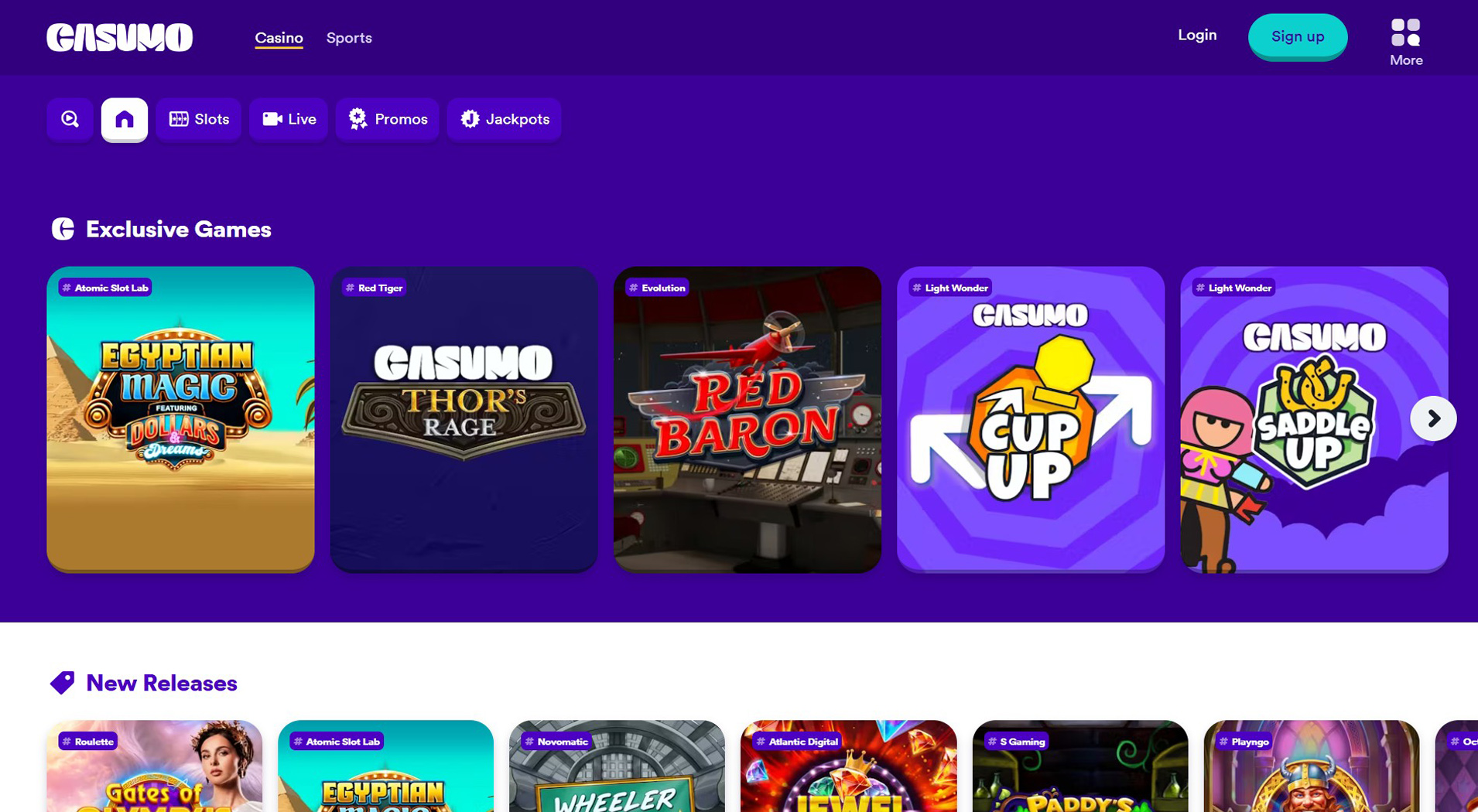 8. Casumo - Popular Visa Casino Bonus